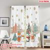 2pcs 2D Flat Printing Merry Christmas Curtains Cute Cartoon Animals Winter Holiday Digital Printed Polyester Drapes Family Party