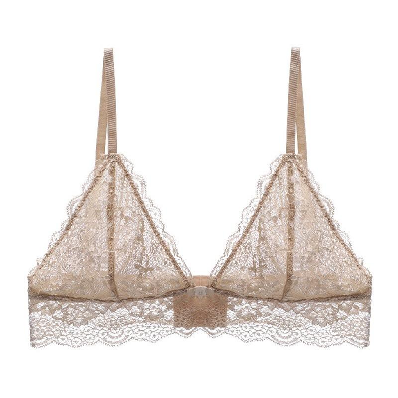 Summer new hot-selling explosive breathable lace bra sexy underwear steel-free ultra-thin triangular cup bra