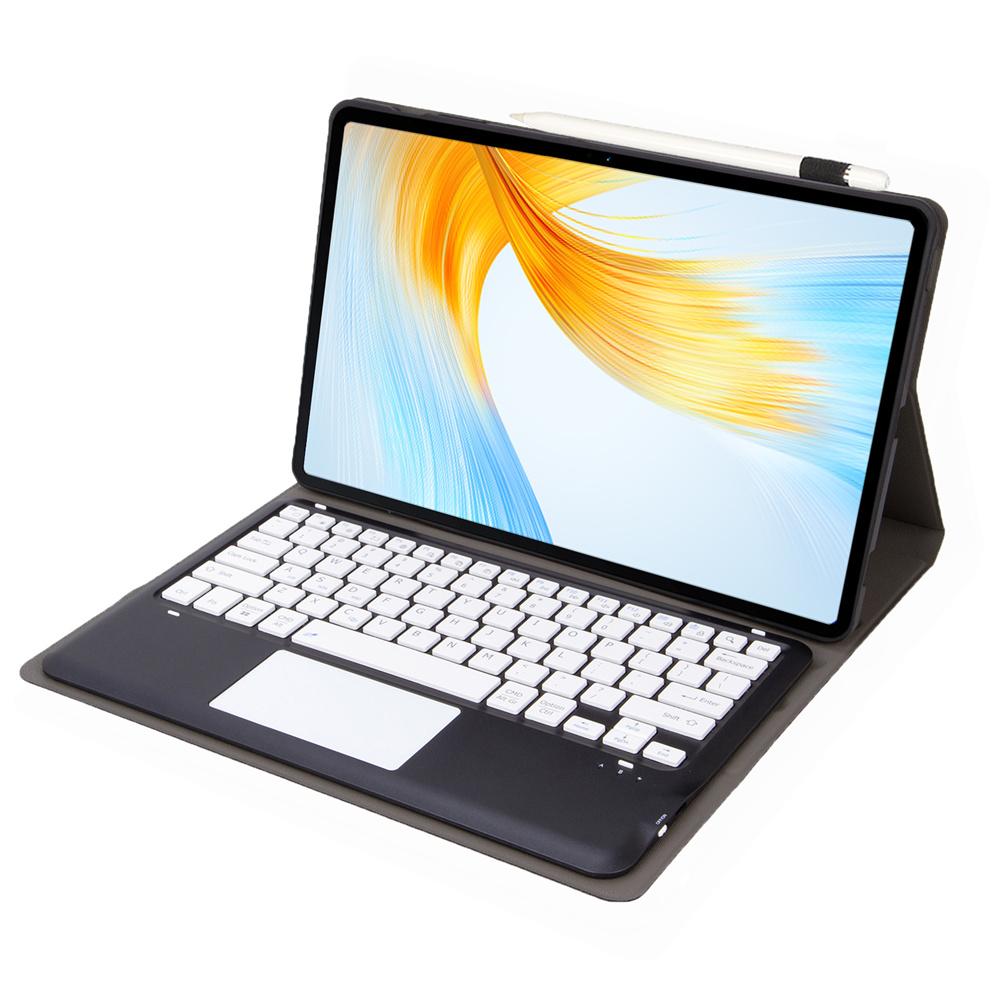 

AH18-A For Huawei MatePad Pro 13.2 Leather Tablet Cover with Touchpad Bluetooth-compatible Keyboard Black+White