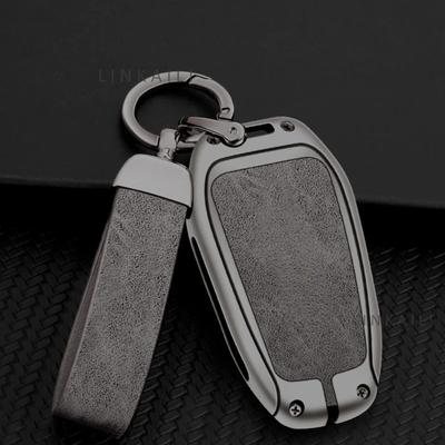 Geschikt voor Peugeot 3008 Autosleutelhoes 2023 2022 2021 2020 2019 Zinklegering High-end Leer Autosleutelschaal Gesp Auto Accessoire
