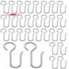 S-30Pcs Handy Curtain Accessories Metal Curtain Track Install Hooks S Shaped Metal Ceiling Shower Curtain Decoration Hooks