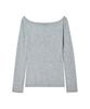 AWESOME STUDIO See-Through Union Jack Long Sleeve T-Shirt Melange Grey