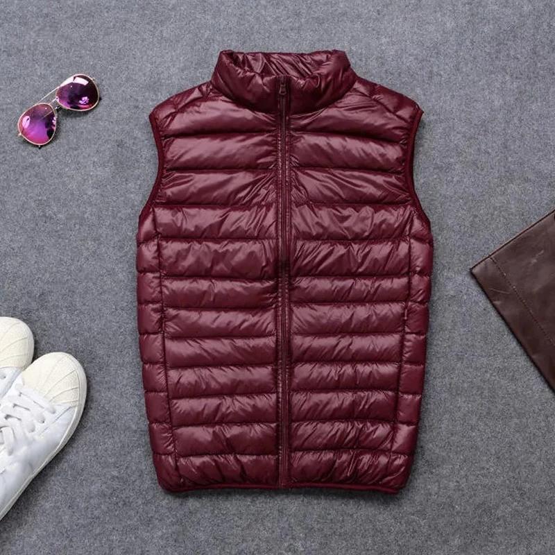 Coat Sleeveless Puffer Vest Jacket Ultra Thin Warm Lightweight Jacket Winter Men Vest Coats