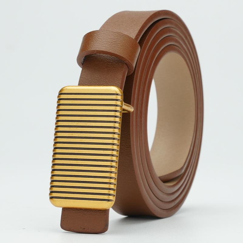 

Ремень, Женский, Повседневные Кожаные Узкие Брюки, Ремень, Талия, Коровья Кожа Гладкая Пластинчатая Пряжка