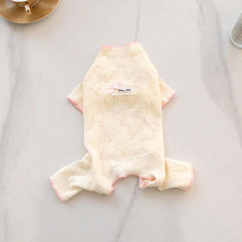 

Girl Dog Clothes Jumpsuit Pajamas Female Dog Costume Puppy Yorkie Pomeranian Maltese Poodle Bichon Schnauzer Clothing Rompers XXS розовый