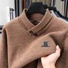 Designer Original Men's Scarf Collar Hoodie Knitted Sweater Winter Arrival Exquisite Letter Print Plush Fashiona Men's Wear