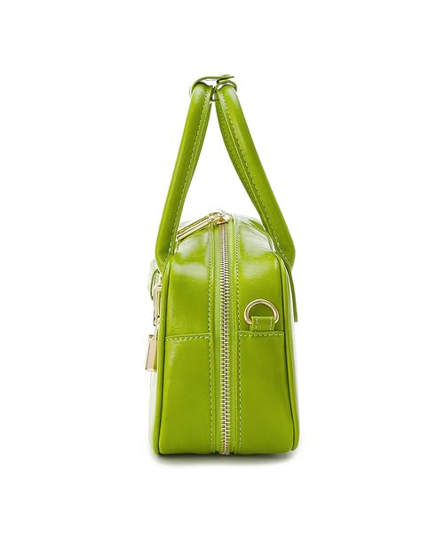 Lily Brown Mini Boston Bag LWGB259323 Green 2-Way Women's