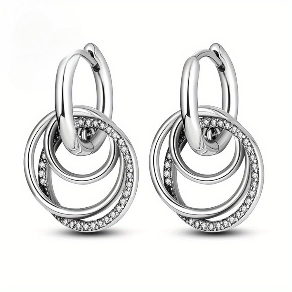 

Eternal Family Loop Earrings Stacked Multiple Loop Pendants Loop Earrings Women s Jewelry Gifts