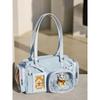 Y2K Bow Ita Shoulder Bags Sweet Girl Transparent Bag Large Capacity Comic Exhibition Crossbody Bag Cute DIY Display Handbags