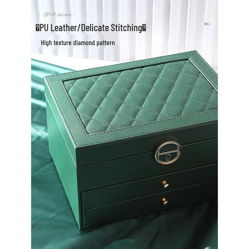HANDUNYOU Light Luxury Large Capacity Jewelry Box