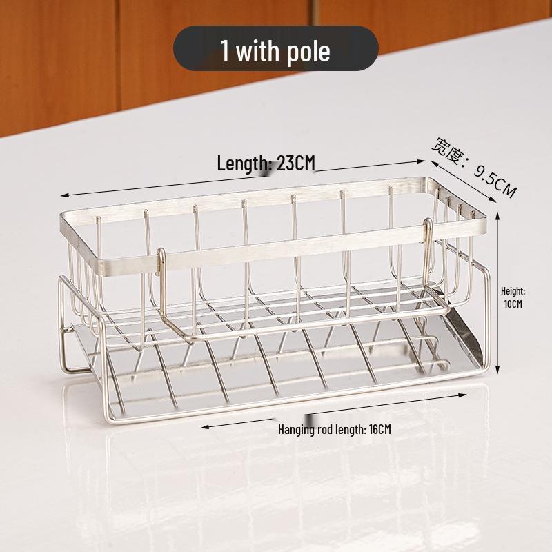 Faucet Sponge & Dishcloth Holder with Drainer