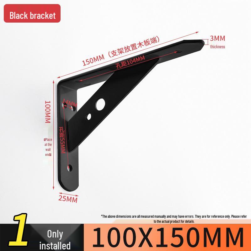 Heavy-Duty Wall-Mounted Triangular Shelf Bracket for Wooden Partitions