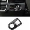 For Porsche Cayenne 18- Carbon Fiber Headlight Lamp Switch Panel Cover Trim