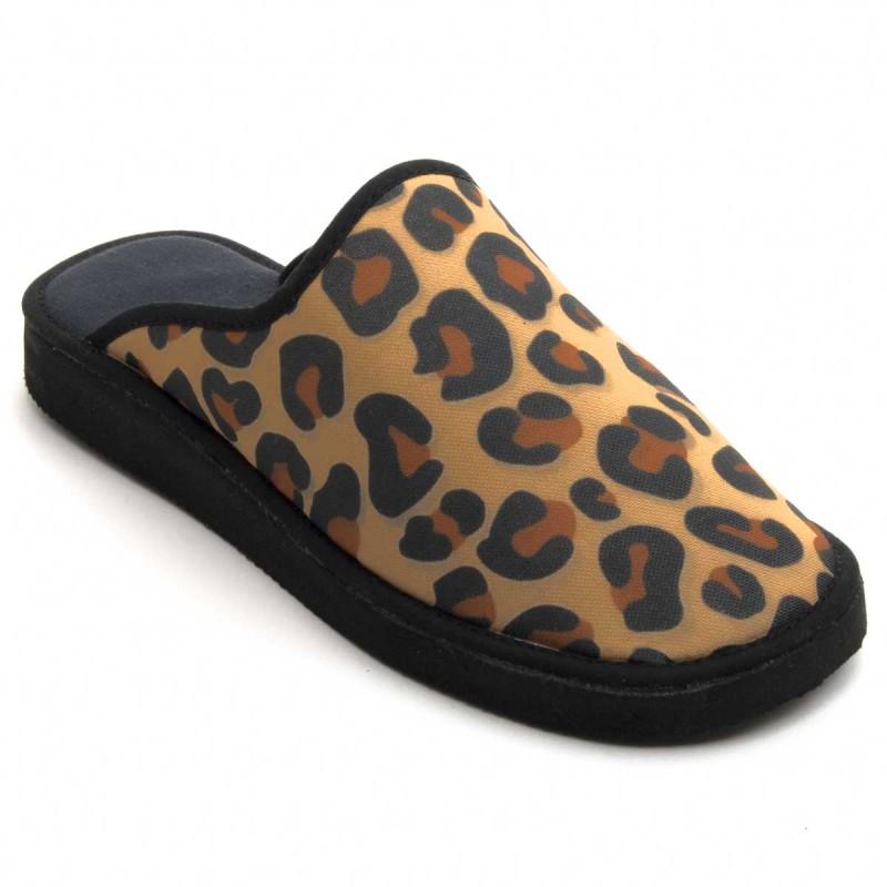 PESOPLUMAkLEOc / 69513 / LEOPARD HEELLESS SLIPPER