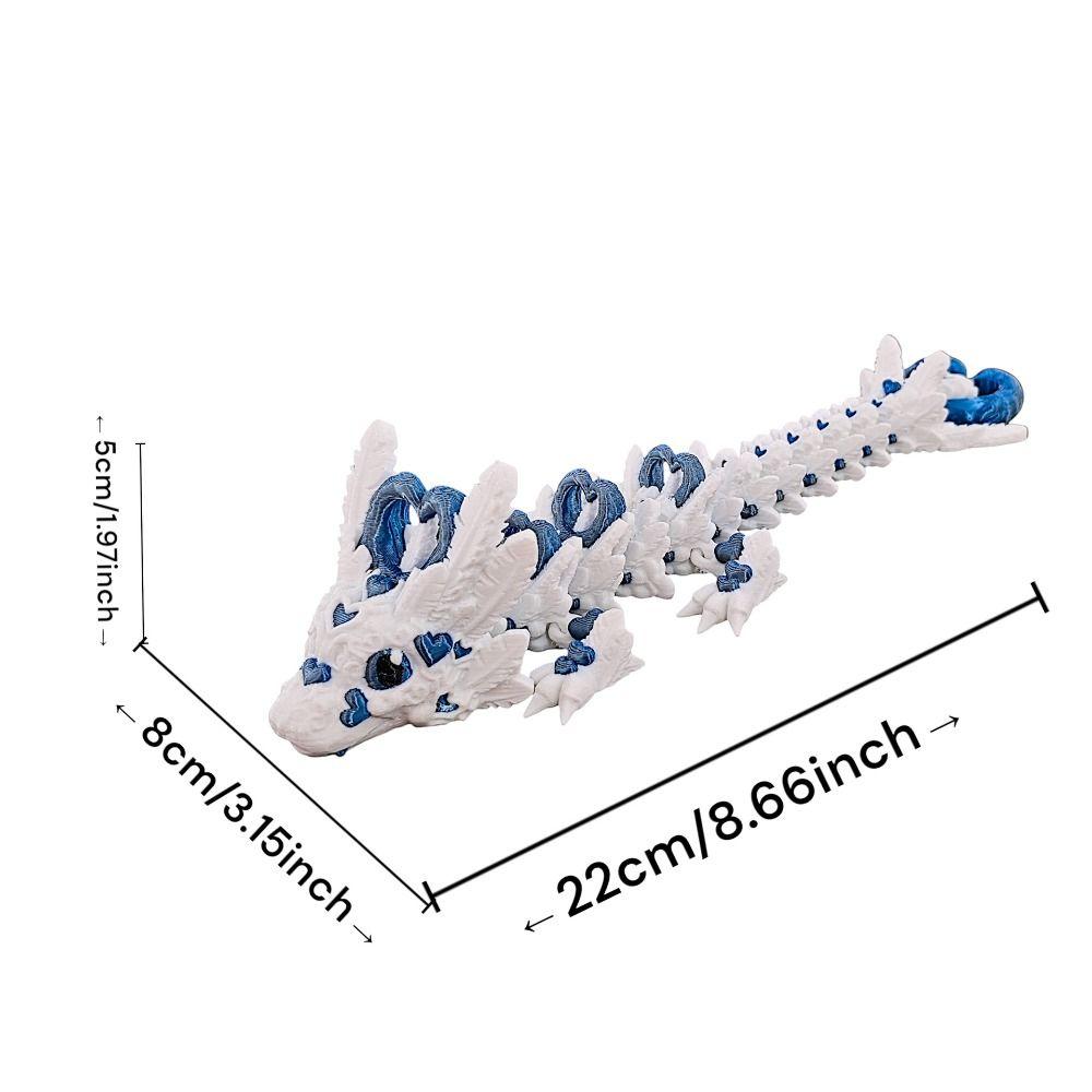 Cartoon 3D Printed Dragon Realistic 3D Articulated Dragon Toys  Kid Gift