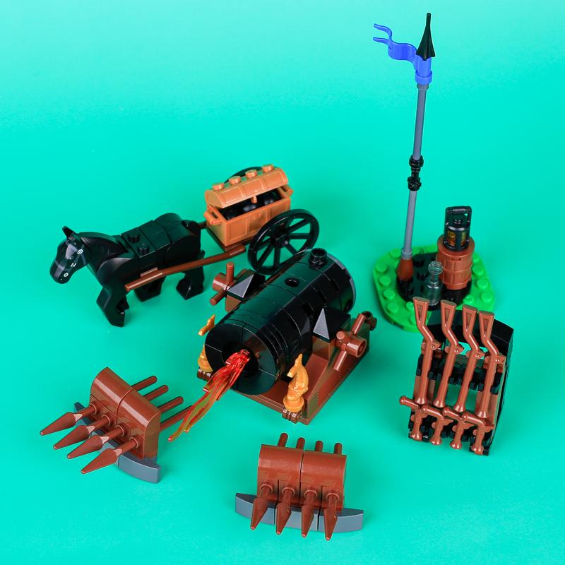 Medieval Military Soldier Figures Cannon Building Block Army Napoleonic War Artillery Vehicle Weapons Animal MOC Bricks Kids Toy