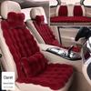 Plush Faux Rabbit Fur Car Seat Cushion: Luxurious Lumbar Support for Autumn and Winter Comfort
