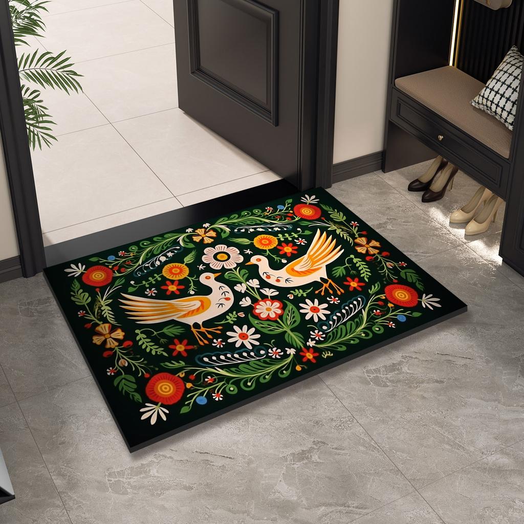 Vintage Entrance Welcome Doormat Home Door Mat Outdoor Front Room Rugs Foot Mat Hallway Carpet Floor Bath Mats Washable