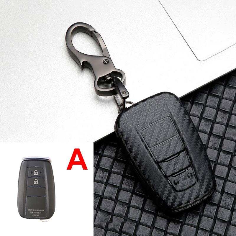 Carbon Fiber Auto Schlüssel Abdeckung Fall Für Toyota C-HR CHR RAV4 RAV 4 Corolla Camry Avalon Land Cruiser Prado Prius   