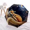1pc Moonlit Fox Dreamscape Umbrella with Plastic Handle,Suitable for All Seasons Home Travel Outdoor UmbrellaDD467