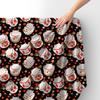 Royal Samt Stoff Polyester Zum Nähen - Motiv Maneki Neko Glückskatze
