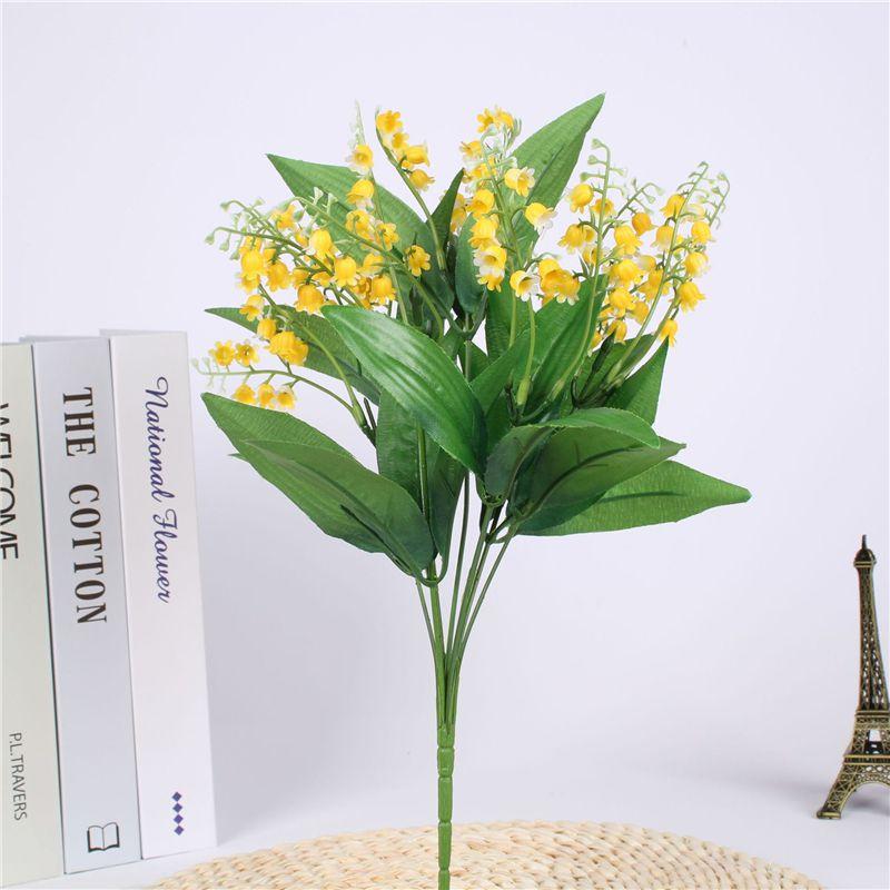 Elegant 7 Branch Artificial Lily Of The Valley Bouquet For Stunning Home And Wedding Decor