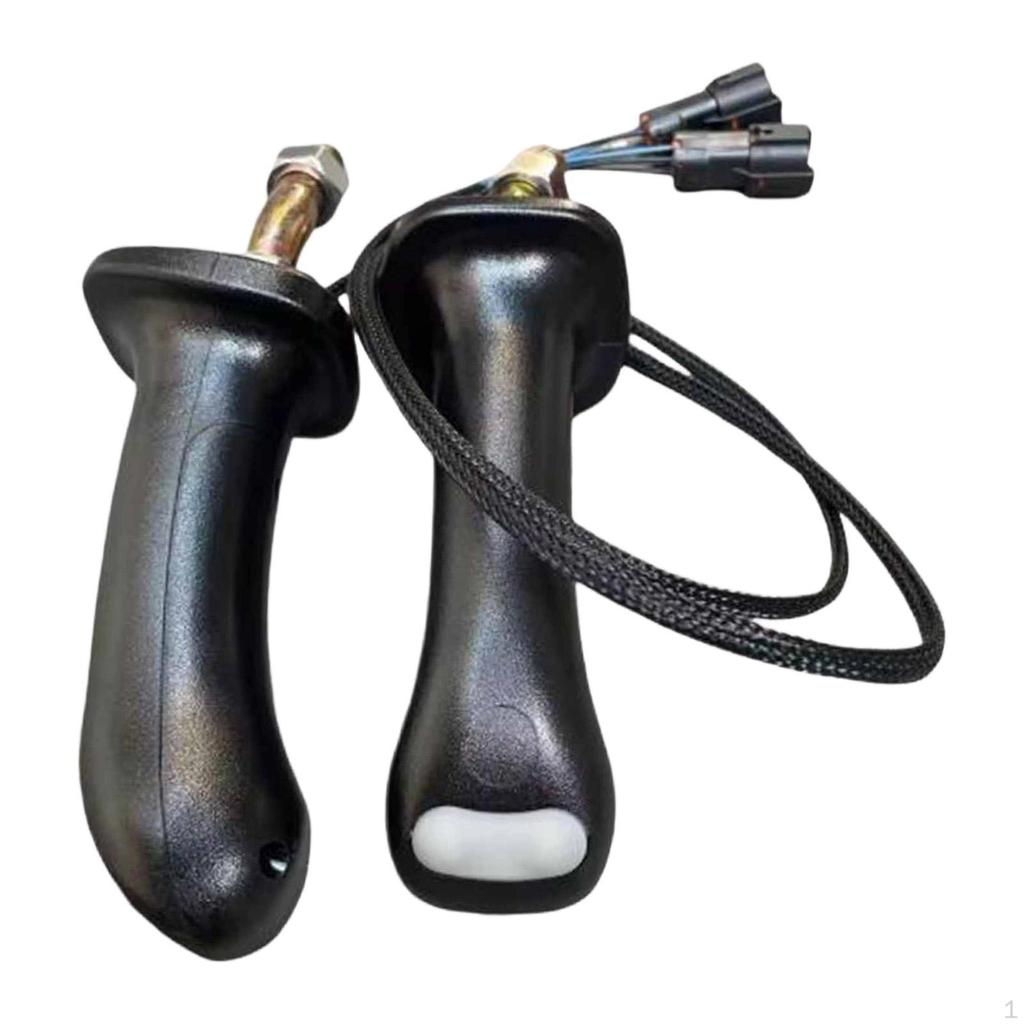 Excavator Joystick Handle with 2 Buttons, 4pole Control Lever, Metal Replacement,