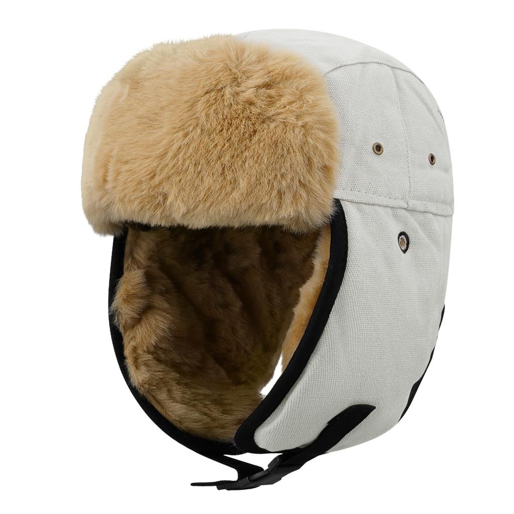 Croogo Pilot Russian Cossack Cap with Ear Flaps and Fur Unisex Winter Hat for Warmth and Perfect for and Outdoor Activities Cap, Lining, Men's Warmth,