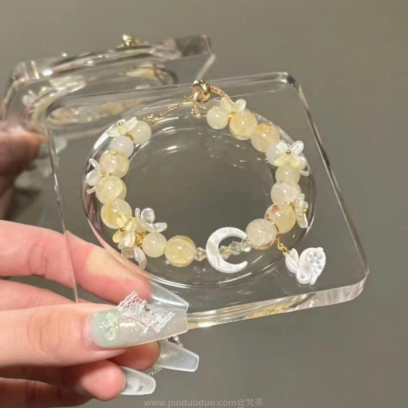 Osmanthus Cat Little Star Cat Weaving Bracelet Versatile Bracelet Best Friend'S Hand Rope Stackable Couple Jewelry