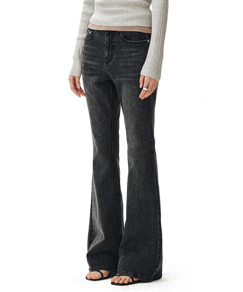 Deketeuumeon Signature Slim Flared Jeans Dcwpt005Blackb