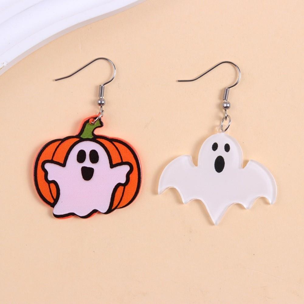 Heart Halloween Earrings Bat Pumpkin Dangle Earrings Aesthetic Cute Ghost Ear Studs  Unisex