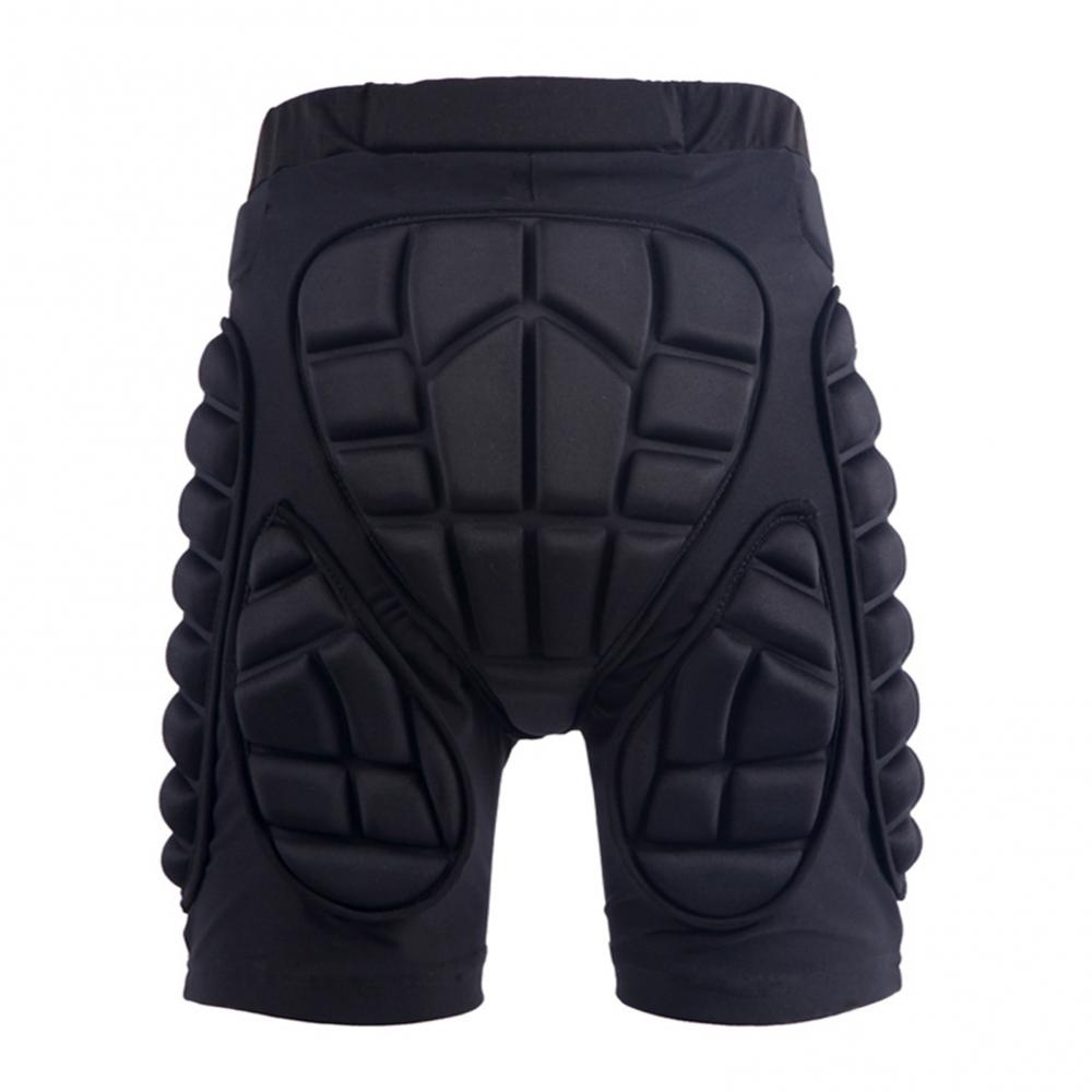 Unisex Polyester Motorcycle Snowboard Ski Protective Hip Butt Padded Shorts Cycling Clothing Black Breathable Shorts