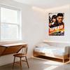 SPEED Film Metal Tin Sign, Vintage Movie Poster Wall Decor with Two Characters & City Bus, Retro Iron Plaque for Home Man Cave B