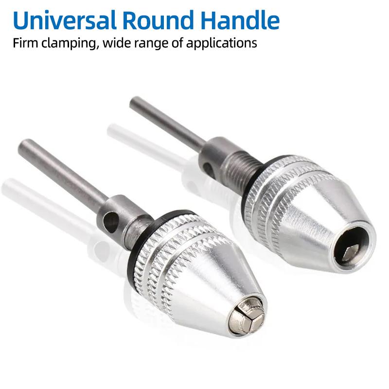 Mini Keyless Chuck Quick Change Electric Drill Bits Collet Converter Extension Screwdriver Chucks Adapter Fixture 1/4" Hex Shank