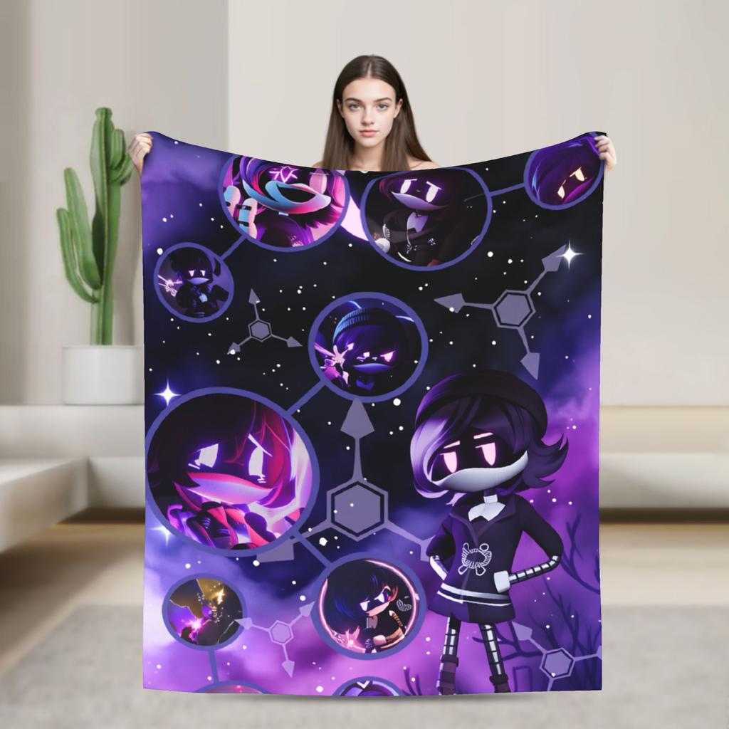 Murder Drones N and Uzi Blanket  Warm Soft Street Trend Plush Throw Blanket For Bedroom Travel Flannel Bedspread Bed Cover