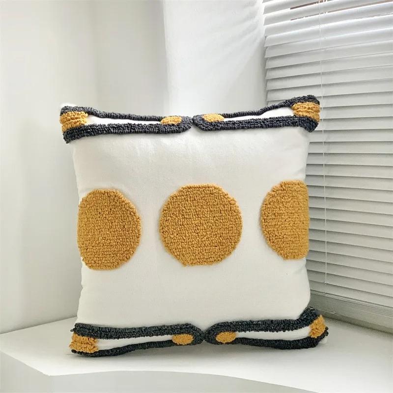 Federa Cuscino Decorativo in Velluto Ricamato 45x45CM Copricuscino Lombare Stampa Bohemien Decorazione Casa