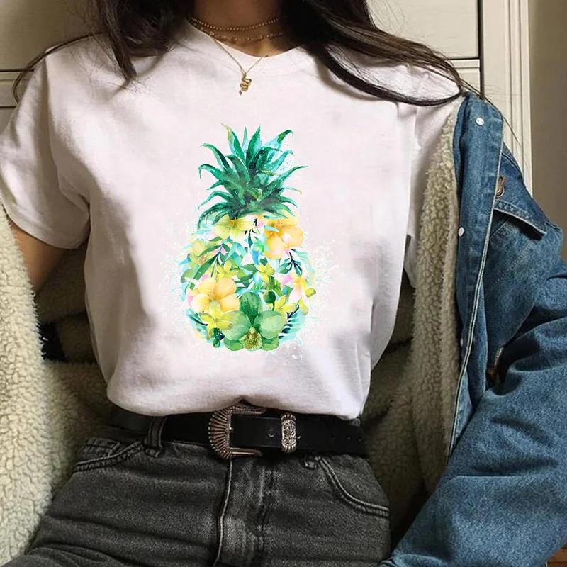 Women 3D Print Clothing Graphic Fox Flower Cartoon Short Sleeve Travel Ladies Clothes Lady Womens T-Shirt