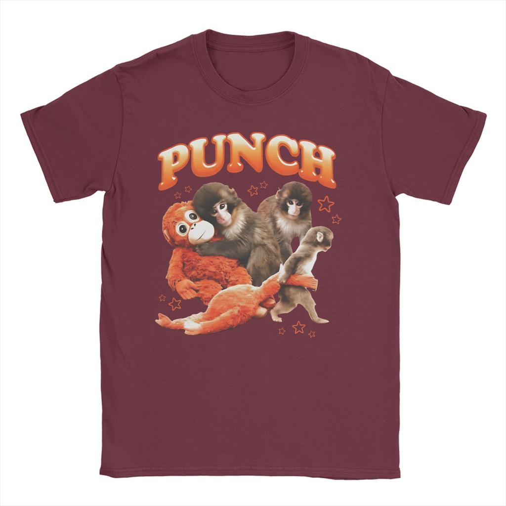 Baby Monkey Punch Cute Monkey Punch Cotton T Shirt For Unisex Summer YK Fun T Shirts Breathable Harajuku Tee Shirt Big Size