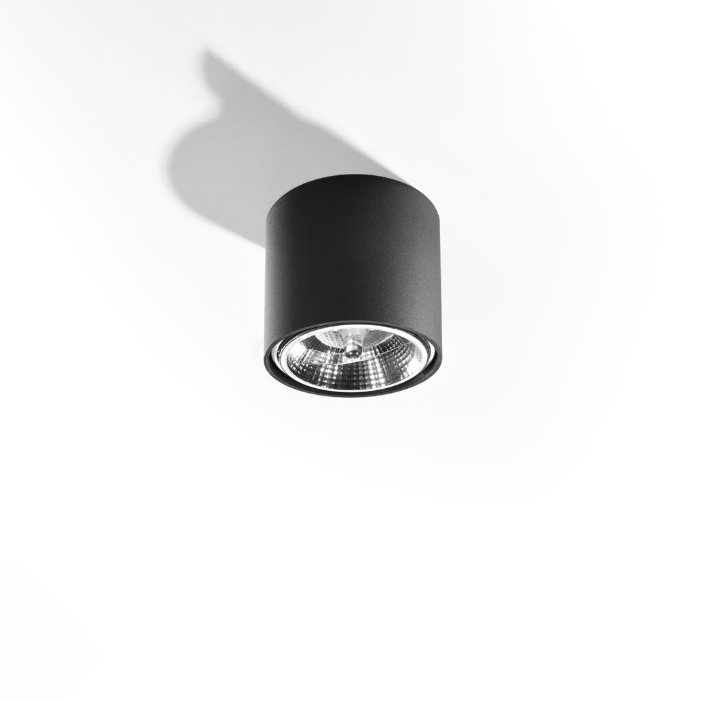 Plafon Tiube 1 Gu10 Es111 Czarny Alu Sollux Sl.0697