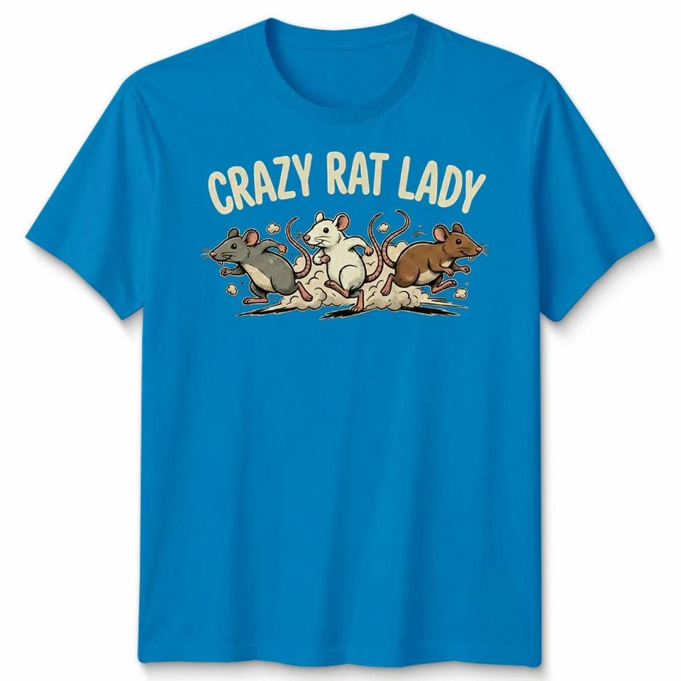 Crazy Rat Lady Rats Rodent Pet Owner Graphic Men’s T Shirt Women’s Tee 2 L