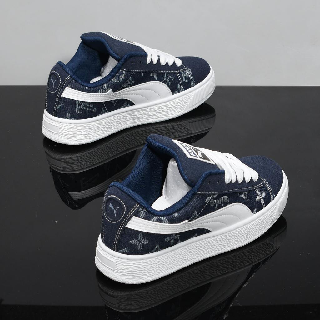 Black Dexun Spring and Autumn New Bread Shoes Couple Sports Non-slip Board Shoes Lightweight Student Y