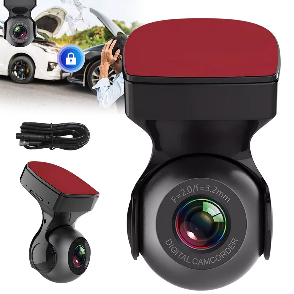 Car Dash Camera 1080P HD Driving Video Recorder 170 Degree Built-in WiFi DVR w/Night Vision Motion Detection G-Sensor Car Camera