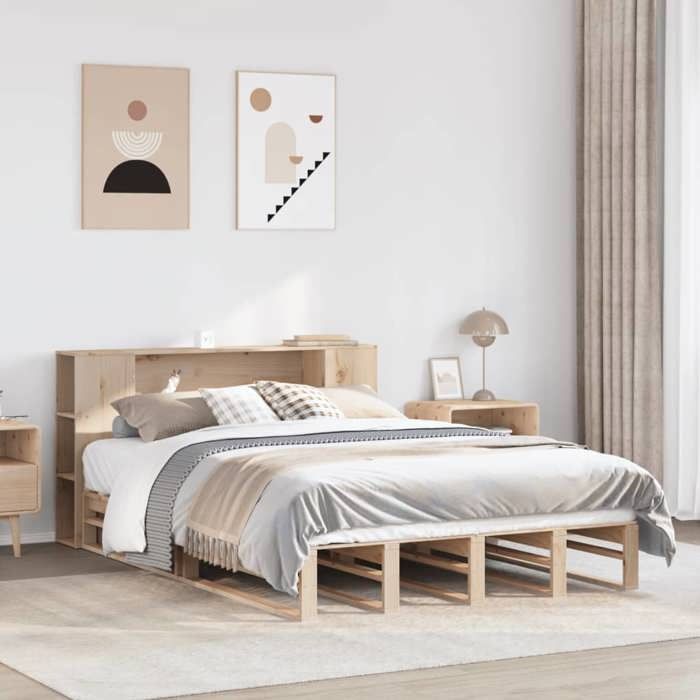 VidaXL Bunk Bed Without Mattress 140x200 Cm Solid Wood, Bed, Bedroom Furniture, Bed with Storage, Bed 3323875