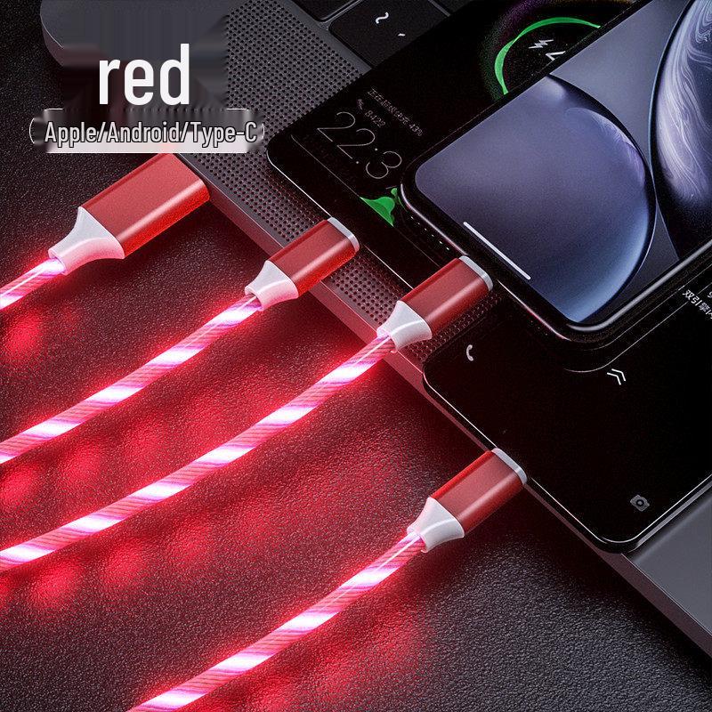 Luminous 3-in-1 Flowing Light Charging Cable for Apple, Android, TYPE-C