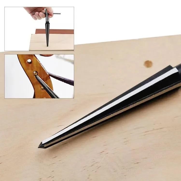 Hex Shank Tapered Reamer Drill Tool for and Chassis Manual Cutting Tool for Use with Electric Professional Grade for Woodworking T-Hole Drilling,