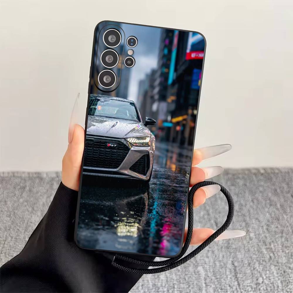 

Car RS7 Phone Case For Samsung S25,S24,S21,S22,S23,S30,Ultra,S20,Plus,Fe,Soft Silicone Black Cover Samsung S22ULTRA5G