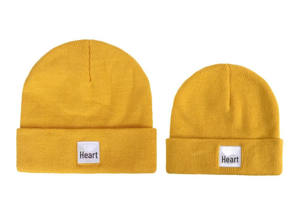 Smiley Logo Women's and Children's Knitted Wool Hat - Warm, Outdoor, Winter Leisure Beanie.