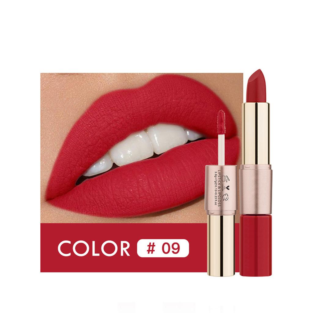 2-in-1 Lipstick & Gloss Hybrid with Matte Finish | All-Day Festival Makeup for Casual, Work & Celebration