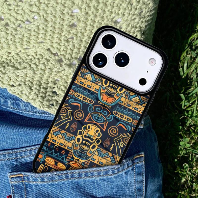 Aztec Calendar Mayan Native Stone Phone Case Cover for IPhone 11 12 13 14 15 16e 17 Pro Max Coque for IPhone 17 Air