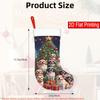 Christmas Decoration Fireplace Hanging Stocking 1pc Festive Dog And Christmas Tree Themed Stocking, Ideal for Holiday Ga